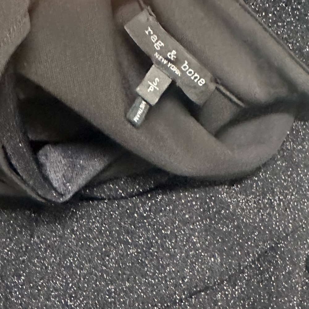 NEW Rag & Bone Lilith Metallic Blouse Top in Black - Size S - Picture 11 of 11